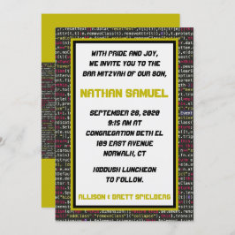 Convite ao Bar do Coder Party Mitzvah