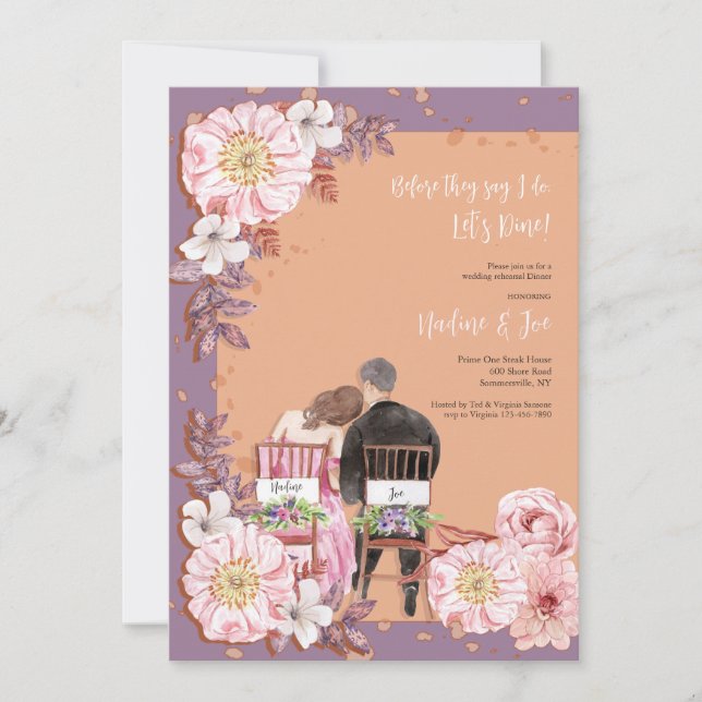 Convite ao Casal do Janto de ensaio (Frente)