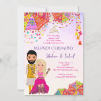 Convite ao casamento islâmico Mehndi Henna