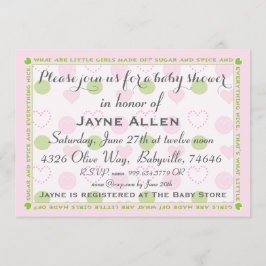 Convite ao chá de fraldas "Açúcar e Arroz"