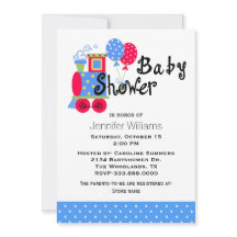 Convite ao Chá de fraldas Choo Choo Train