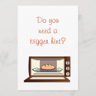 Convite ao Chá de fraldas com pão no forno