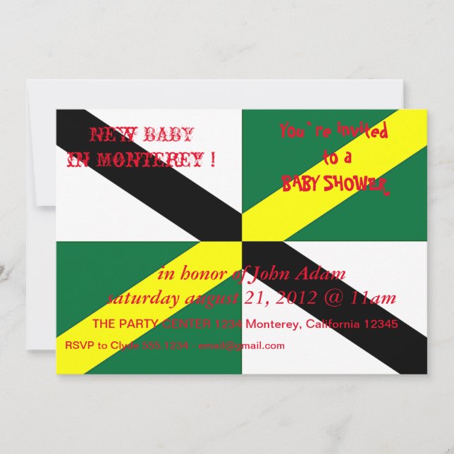 Convite ao chá de fraldas com Sinalizador da Cidad (Frente)