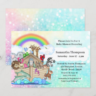 Convite ao Chá de fraldas de Arca de Blue Noah