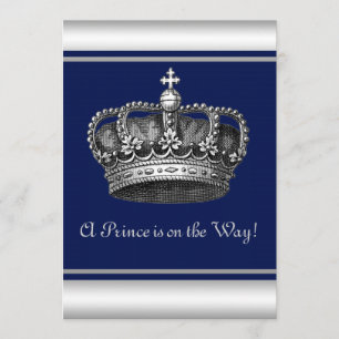 Convite ao Chá de fraldas Príncipe Coroa
