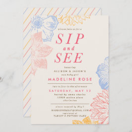 Convite Ao chá de fraldas *Sip E Veja*