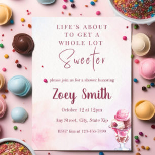 Convite ao Chá Sundae do sorvete