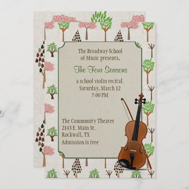 Convite ao Considerando da Violina de Quatro Tempo (Frente/Verso)