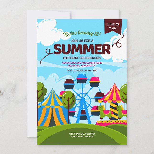 Convite ao Parque de Amusement da Irlanda do Norte (Frente)