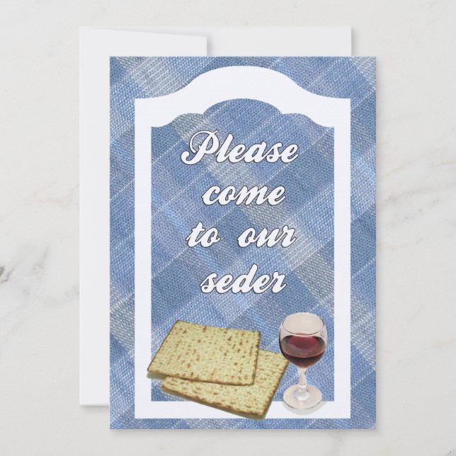 Convite ao Passover Seder (Frente)