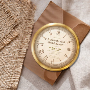 Convite Ao redor do chá de panela do relógio