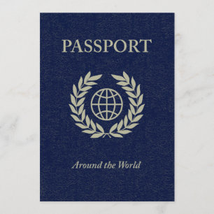 Convite Ao redor do mundo: passaporte