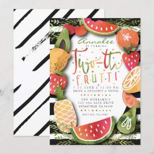 CONVITE AO segundo aniversário   Partido Frutti de