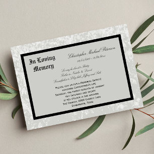 Convite ao Serviço Memorial — Design Clássico