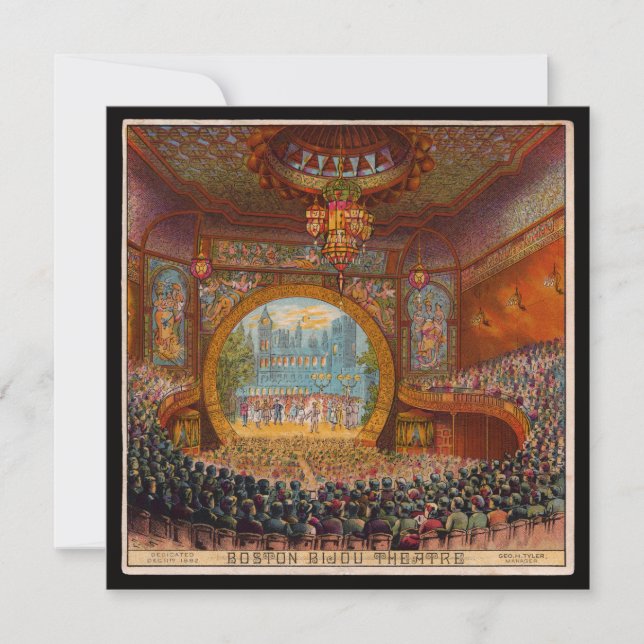 Convite ao Teatro de Boston Bijou (Frente)