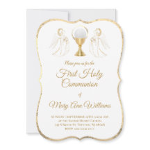 Convite aos Anjos Católicos da Primeira Comunhão