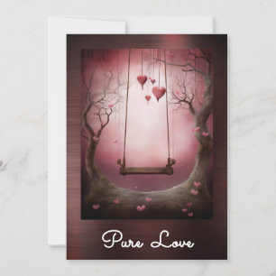 Convite *~* AP51 Namorados Romântico de Corações Swing Ser