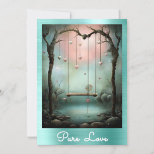 Convite *~* AP51 Namorados Romântico de Corações Swing Ser