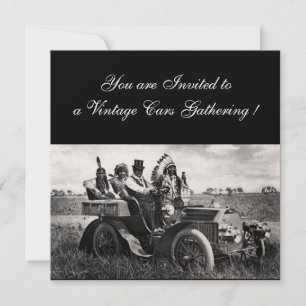 Convite APACHES E GERONIMO CONDUZINDO UM CARRO A MOTOR,cha