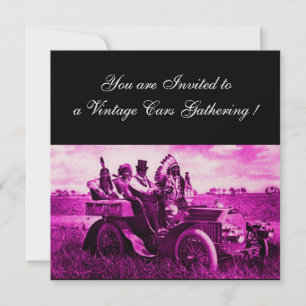 Convite APACHES E GERONIMO CONDUZINDO UM CARRO A MOTOR,cha