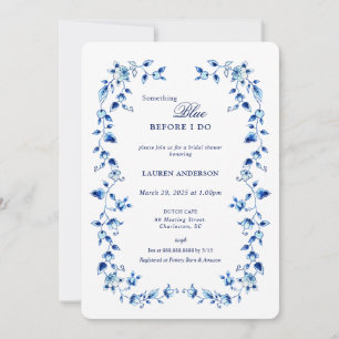 Convite Apagar algo azul antes de fazer o Chá de panela