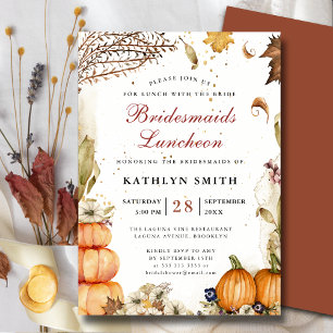 Convite Apaixonada Pumpkin Autumn Bridesmaids Lunchee