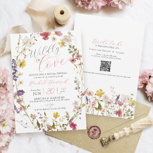 Convite Apaixonadamente Enamorada Brunch Floral de Chá de