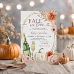 Convite Apaixonado Noivado de Bomba Floral de Marfim<br><div class="desc">Fall in Love Ivory Floral Pumpkin Noivado Cair no Love Ivory Floral Pumpkin Chá de panela Fall Pumpkin Invite,  outono</div>