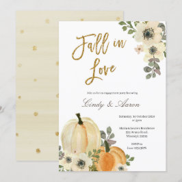 Convite Apaixonado por abóbora festa de noivado