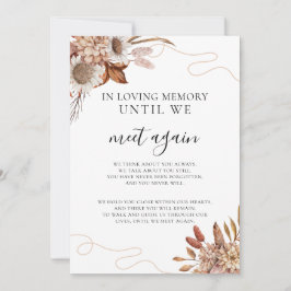 Convite Apaixonados | Boho Flowers - Sinal de Memorial de