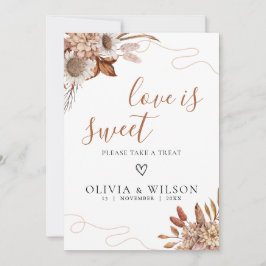 Convite Apaixonados | Boho Wedding Love is Sweet Sign