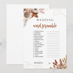 Convite Apaixonados   Jogo do Chá de panela Word Scramble