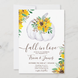 Convite Apaixonar as iniciais de fotos rústicas da abóbora