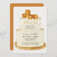 Apaixonar-se pelo Chá de fraldas Neutro de Bolo de