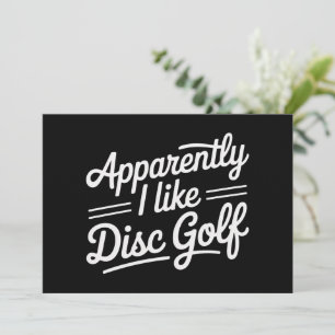 Convite Aparentemente Eu Gosto de Disco Golfe Amante do Go