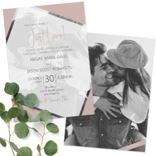 Convite Apenas Ame O Casamento Casual Minimalista Da Taupe