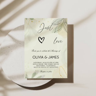 Convite Apenas Amor Casamento Elegante I
