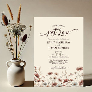 Convite Apenas Amor! Casamento Rustic Boho Chic Wildflower