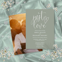 Apenas Amor Elegante Script Foto Verde Sage Casame