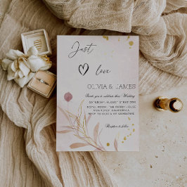 Convite "Apenas Amor" Festa de Casamento Botânica de Outon