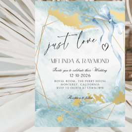 Convite Apenas Amor Festa de Casamento - Elegante Romântic