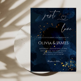 Convite Apenas Amor Luxo Galáxia Festa de Casamento