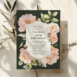 Convite Apenas Flores Vermelhas 40º Aniversário