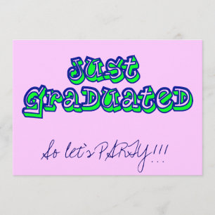 Convite Apenas graduado, assim que deixe-nos PARTY!!!
