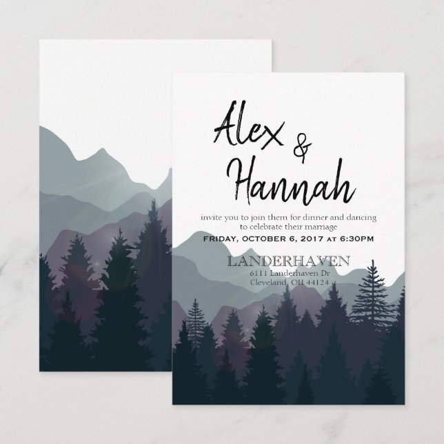 Convite apenas para Recepção de Casamento (Frente/Verso)