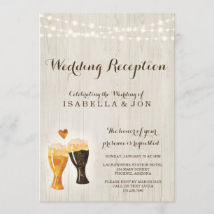 Convite Apenas para Recepção de Casamento em Cerve