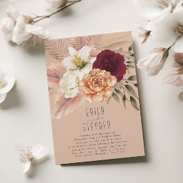 Convite Apenas para Recepção de Peach Fuzz