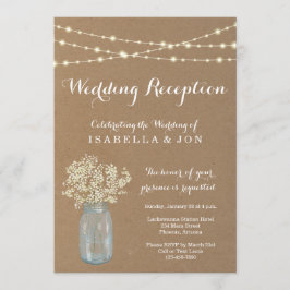 Convite Apenas recepção de casamento | Rustic Kraf