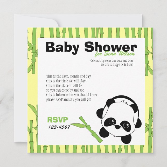 Convite Apenas um pouco de Bambu (Frente)