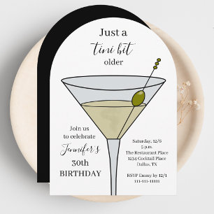 Convite Apenas um Pouquinho Mais Velho Martini Festa de An
